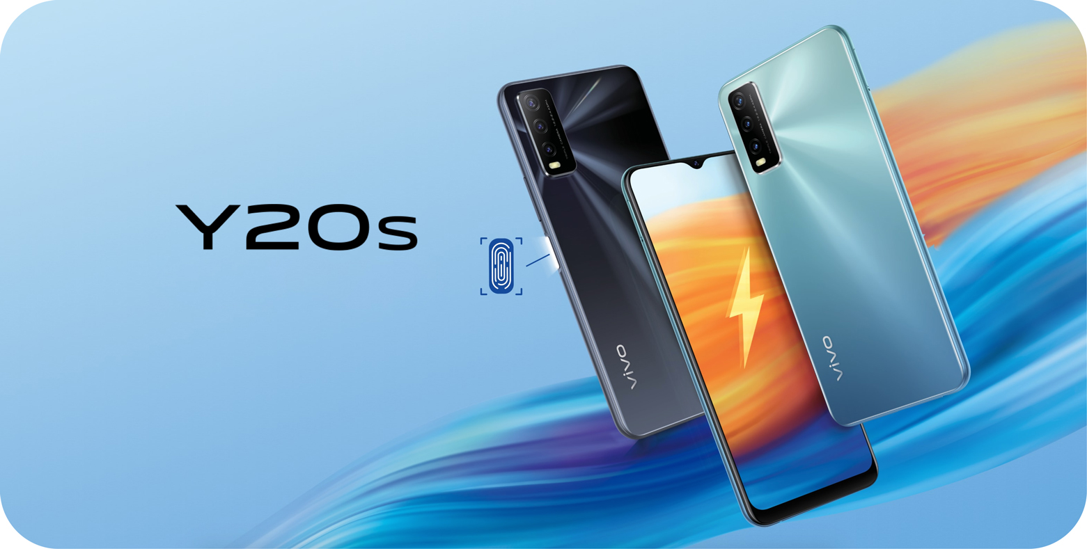 สมารทโฟน vivo Smartphone Y20s 8 128GB Purist Blue