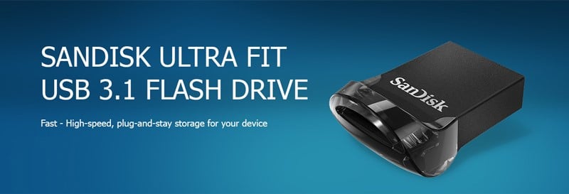 SanDisk Flash Drive Ultra Fit 32GB USB 3.1 Speed 130 MB/s (CZ430)