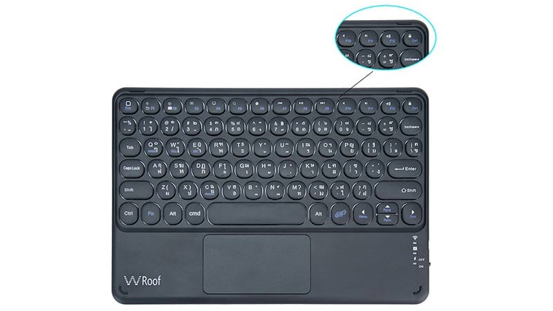 Wroof Casing for iPad 10.2 8th Gen (2020) Keyboard (Track Pad) Folio Black