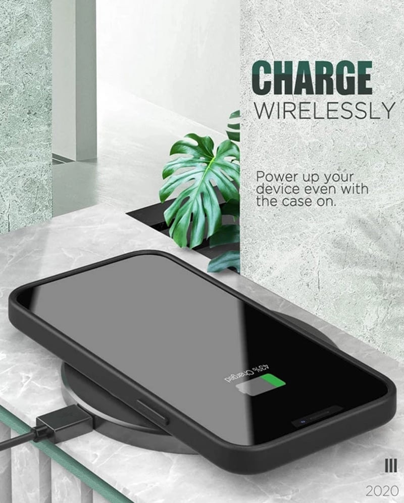Blue Box Casing for iPhone 12+/12 Pro (6.1) Silicone Case Black