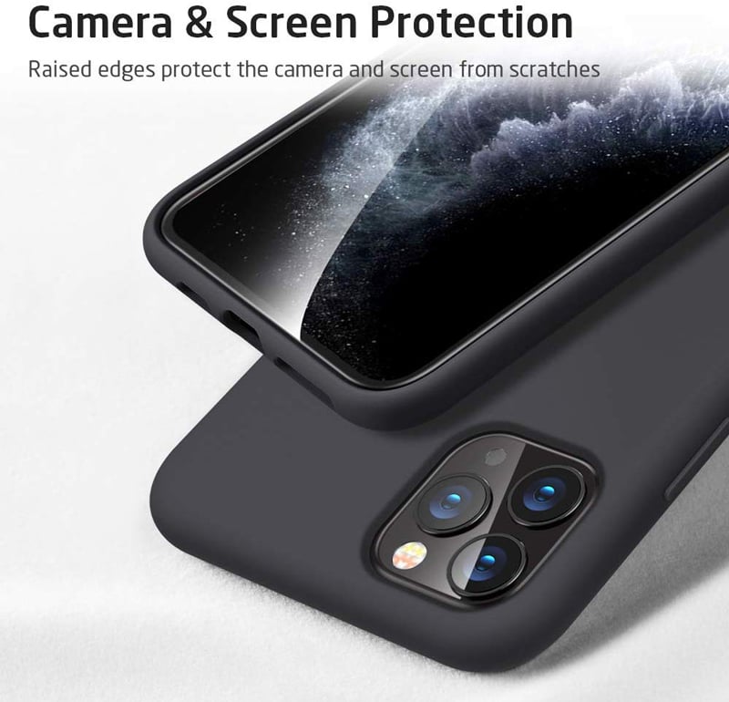 Blue Box Casing for iPhone 12+/12 Pro (6.1) Silicone Case Black