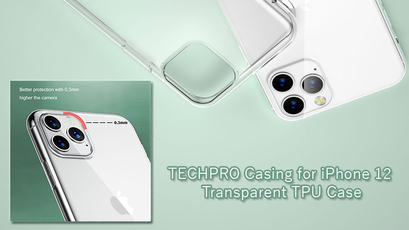 TECHPRO Casing for iPhone 12 Mini (5.4) Transparent TPU Case
