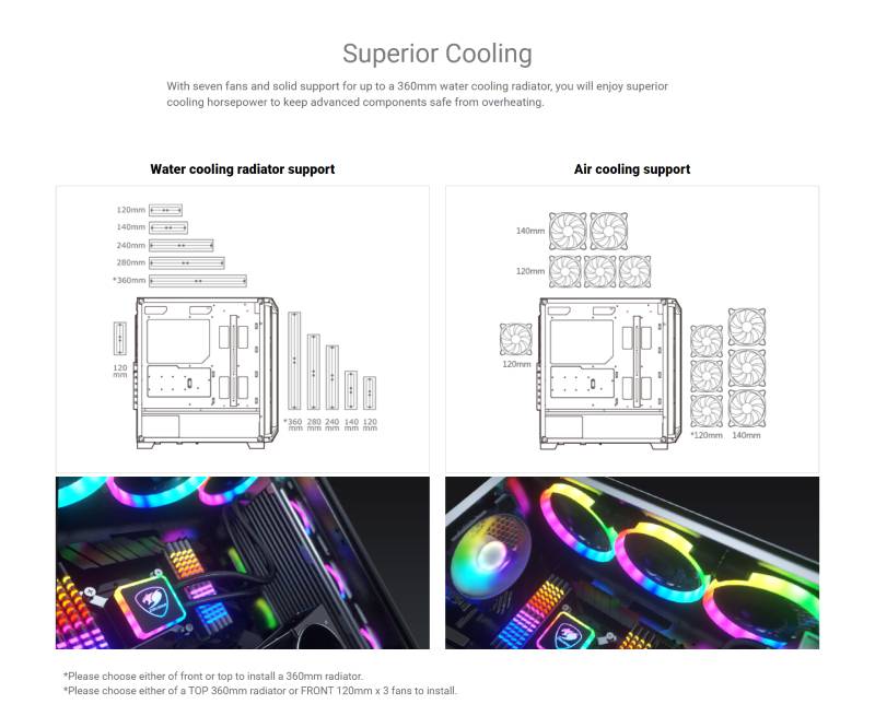เคสคอมพิวเตอร์ Cougar Computer Case EATX Darkblader X5 RGB ช้อปเลยที่