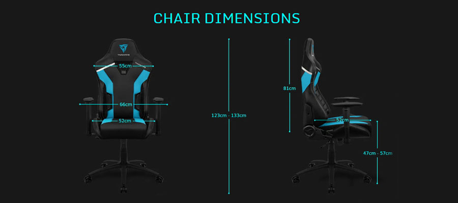 ThunderX3 Gaming Chairs TC3-Azure Blue