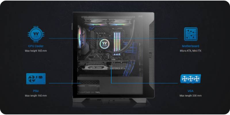 S100 Tempered Glass Micro Chassis
