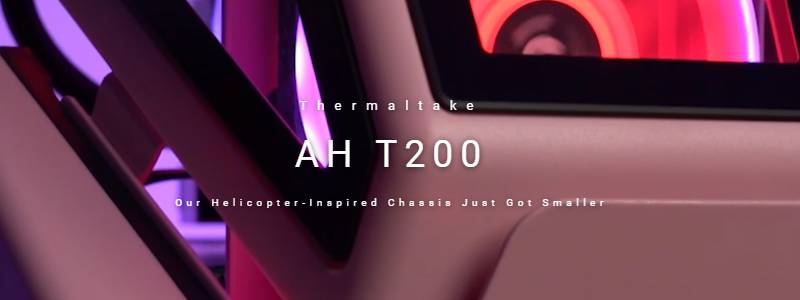 Thermaltake Computer Case AH T200 Pink Edition Micro Chassis