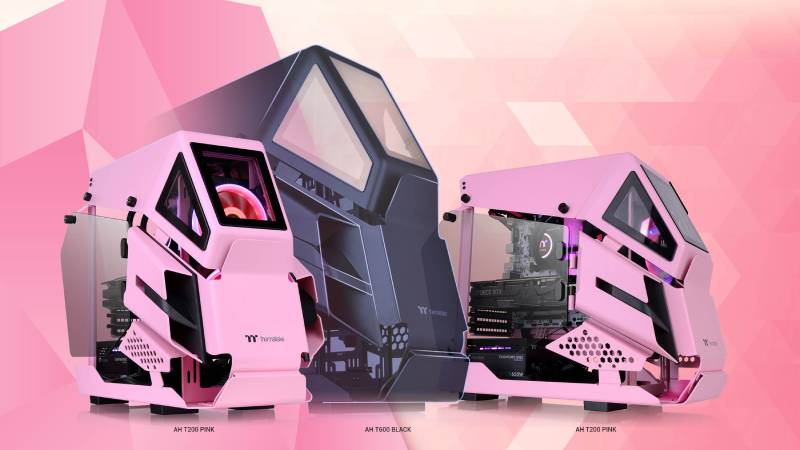 Thermaltake Computer Case AH T200 Pink Edition Micro Chassis