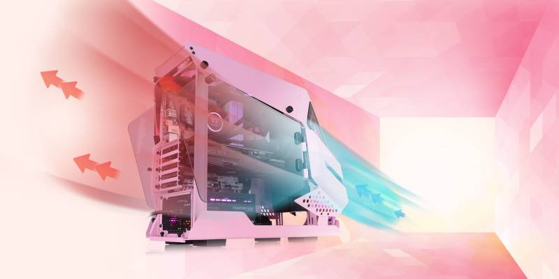 Thermaltake Computer Case AH T200 Pink Edition Micro Chassis