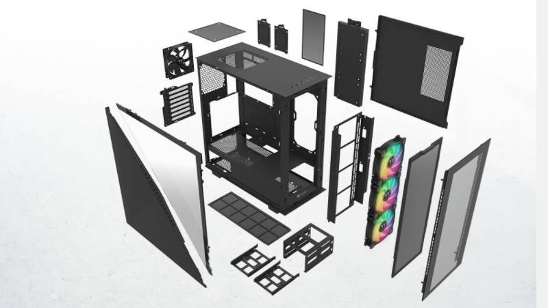 Thermaltake Computer Case Divider 300 TG ARGB Black