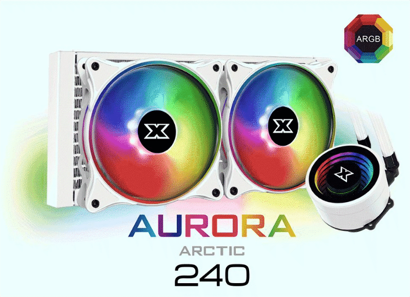 Xigmatek Cooling System Aurora Arctic 240 RGB White