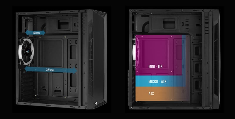 AeroCool Computer Case Split G RGB Black