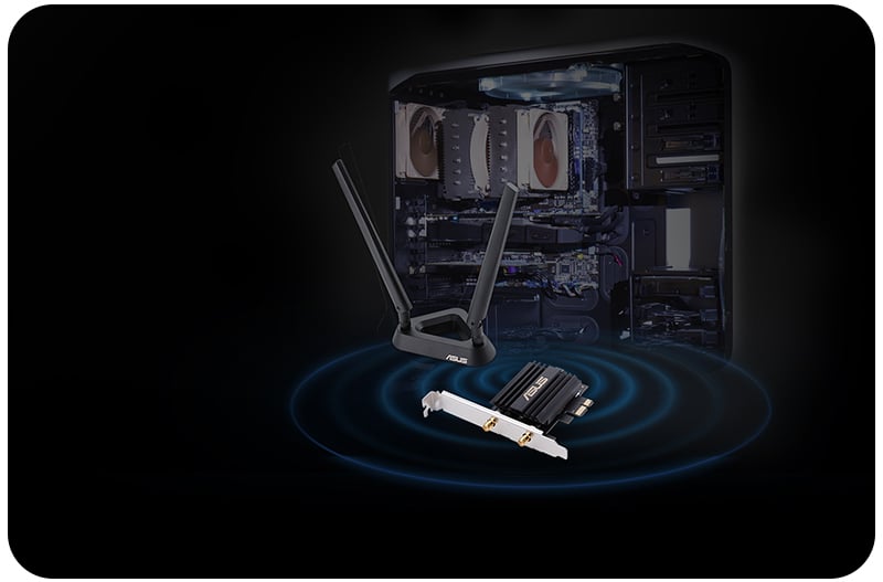 Asus Network PCE-AX58BT AX3000 Dual Band PCI-E Wi-Fi 6 (802.11ax)