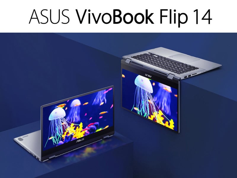 Asus Notebook VivoBook Flip TP412FA-EC180T Silver Blue