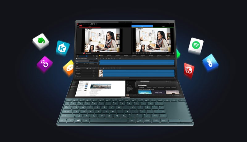 Asus Notebook ZenBook Duo UX481FL-HJ113T Celestial Blue