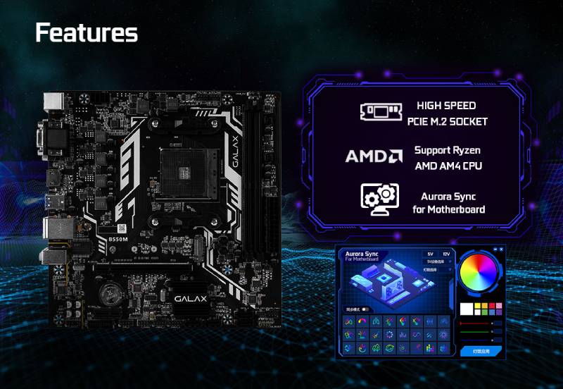 GALAX Mainboard B550M AM4