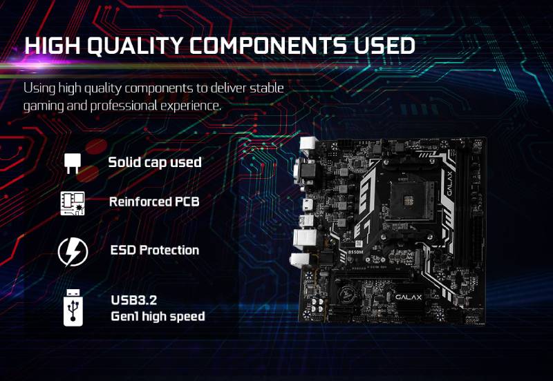 GALAX Mainboard B550M AM4