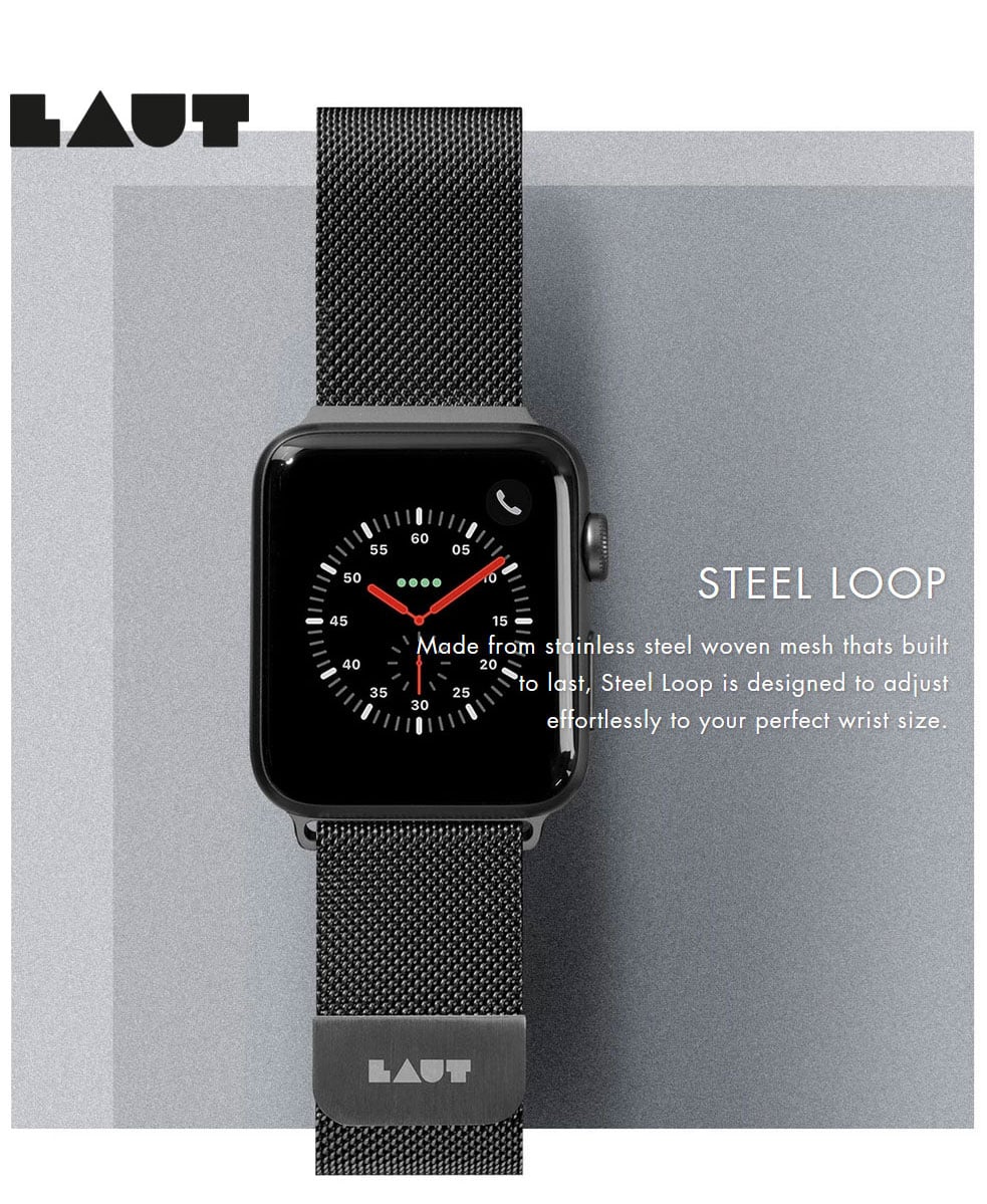 LAUT Apple Watch Band Steel Loop (42mm) Silver LAUT Apple Watch Band Steel Loop (42mm) Silver