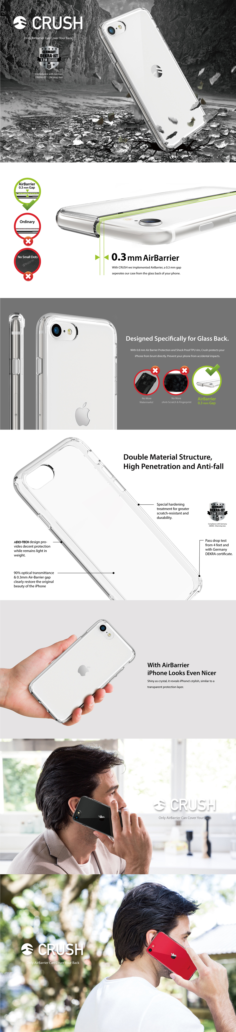 SwitchEasy Casing for iPhone SE (2020), iPhone 8, iPhone 7(4.7 inch) Crush Transparent
