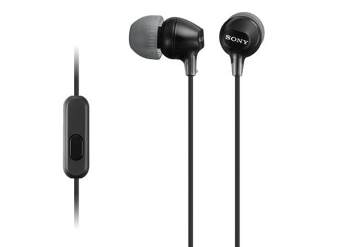 Sony Inear with Mic. MDR EX15AP Black