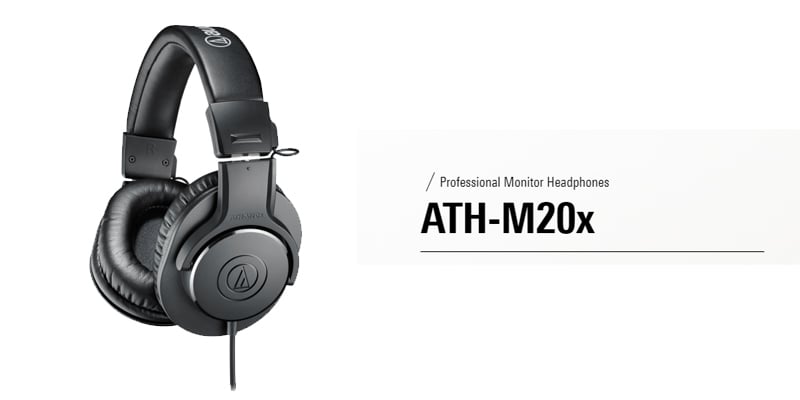 Audio Technica Headphone Professional Monitor Series M20X Black