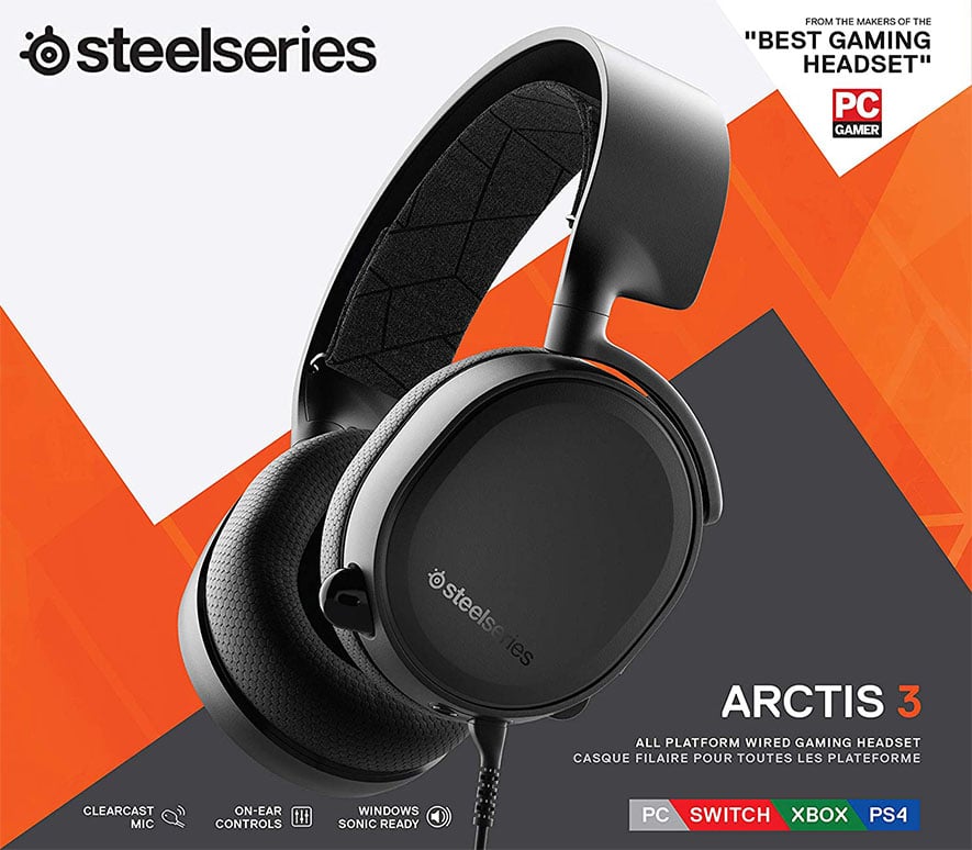 ซื้อ หูฟังสำหรับเล่นเกมส์ SteelSeries Gaming Headset Arctis 3 Black (2019 Edition) หูฟังเฮดเซ็ท, หูฟัง, หูฟังราคาถูก, หูฟังเสียงดี, หูฟังแบบครอบหู, หูฟังใส่ในหู, หูฟังราคาถูก, หูฟังมีไมค์, หูฟังขั้นเทพ, หูฟังไม่มีไมค์, หูฟังสายยาว, หูฟังน้ำหนักเบา, หูฟังหรูๆ, หูฟังคลาสสิค, หูฟังราคาประหยัด, SteelSeries, สตีลซีรี่ ราคาพิเศษ พร้อมโปรโมชั่นลดราคา ส่งฟรี ส่งเร็ว ทั่วไทย