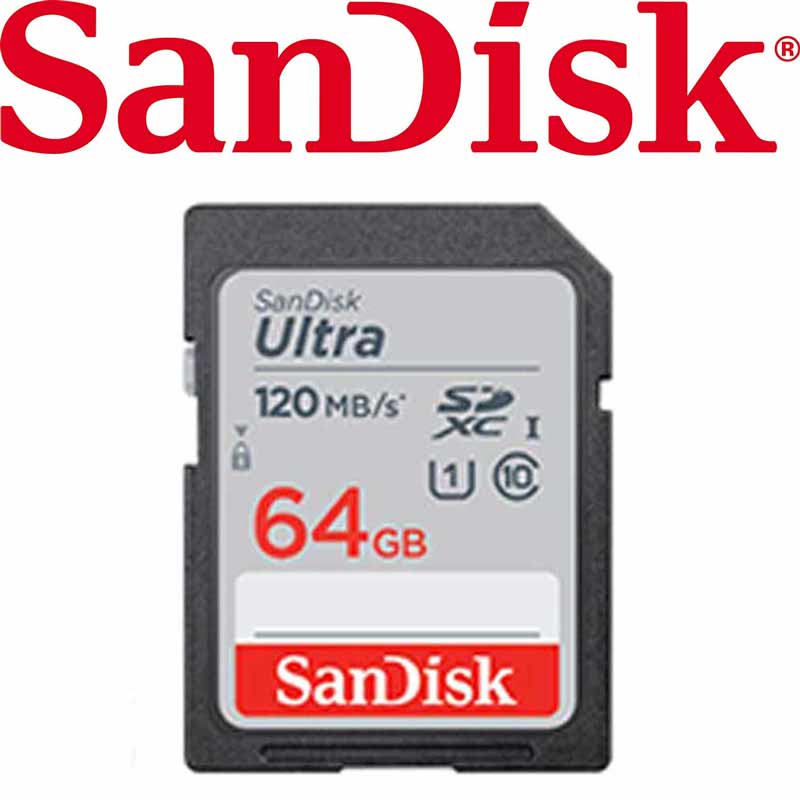 การ์ดหน่วยความจำ SanDisk Ultra SDXC SDSDUNC4 64GB 120MB/s R C10  (SDSDUN4-64G-GN6IN)