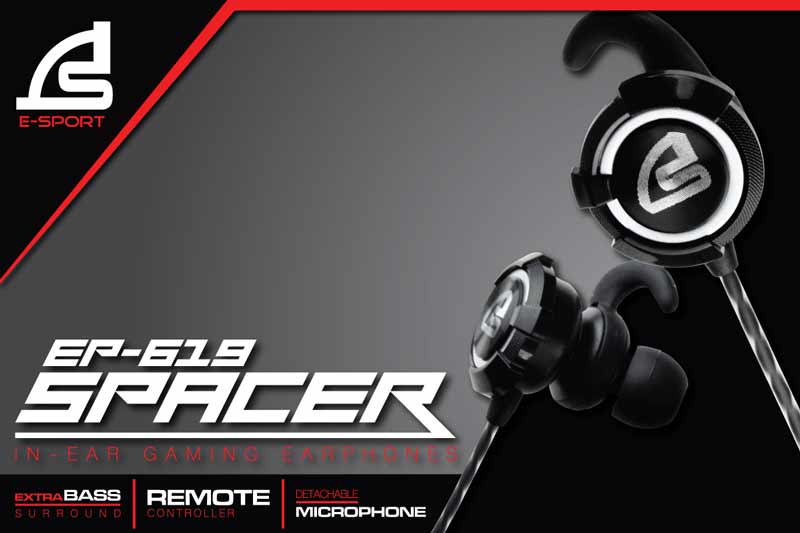 Signo Gaming Headphone In-Ear SPACER EP-619 Black