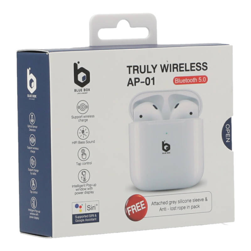 หูฟังไร้สาย Blue Box Earbud Wireless TWS AP-01 White