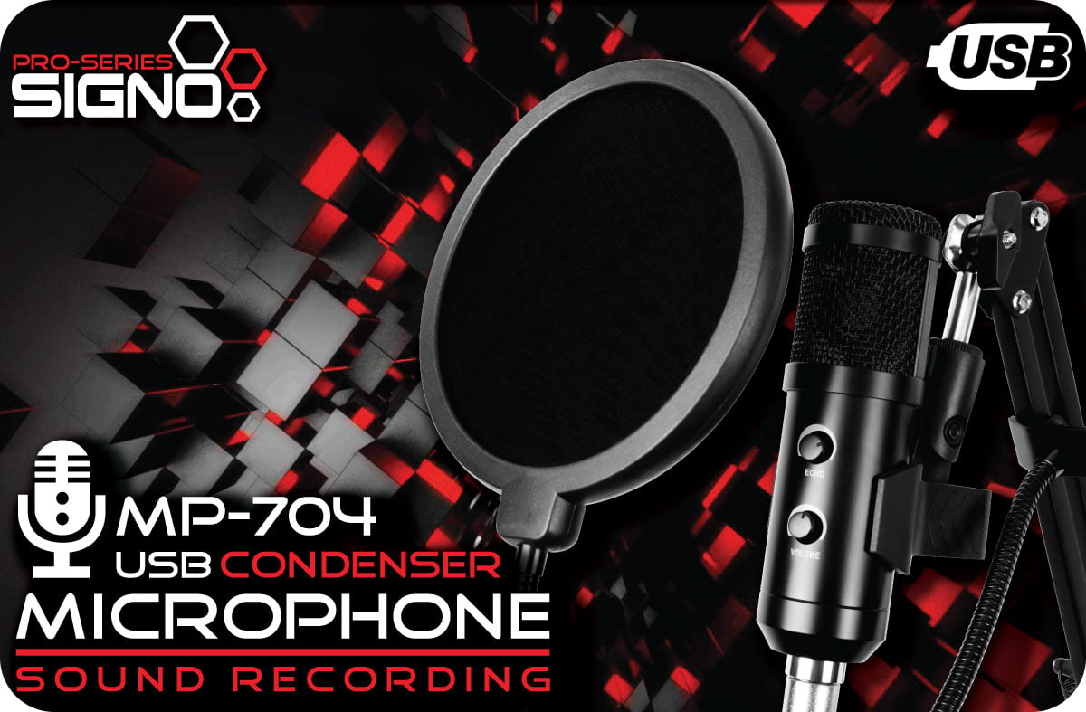 Signo Gaming Acc Condenser Microphone MP-704 Black