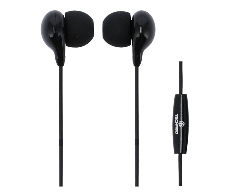 TECHPRO Earbud with Mic. S12 Black