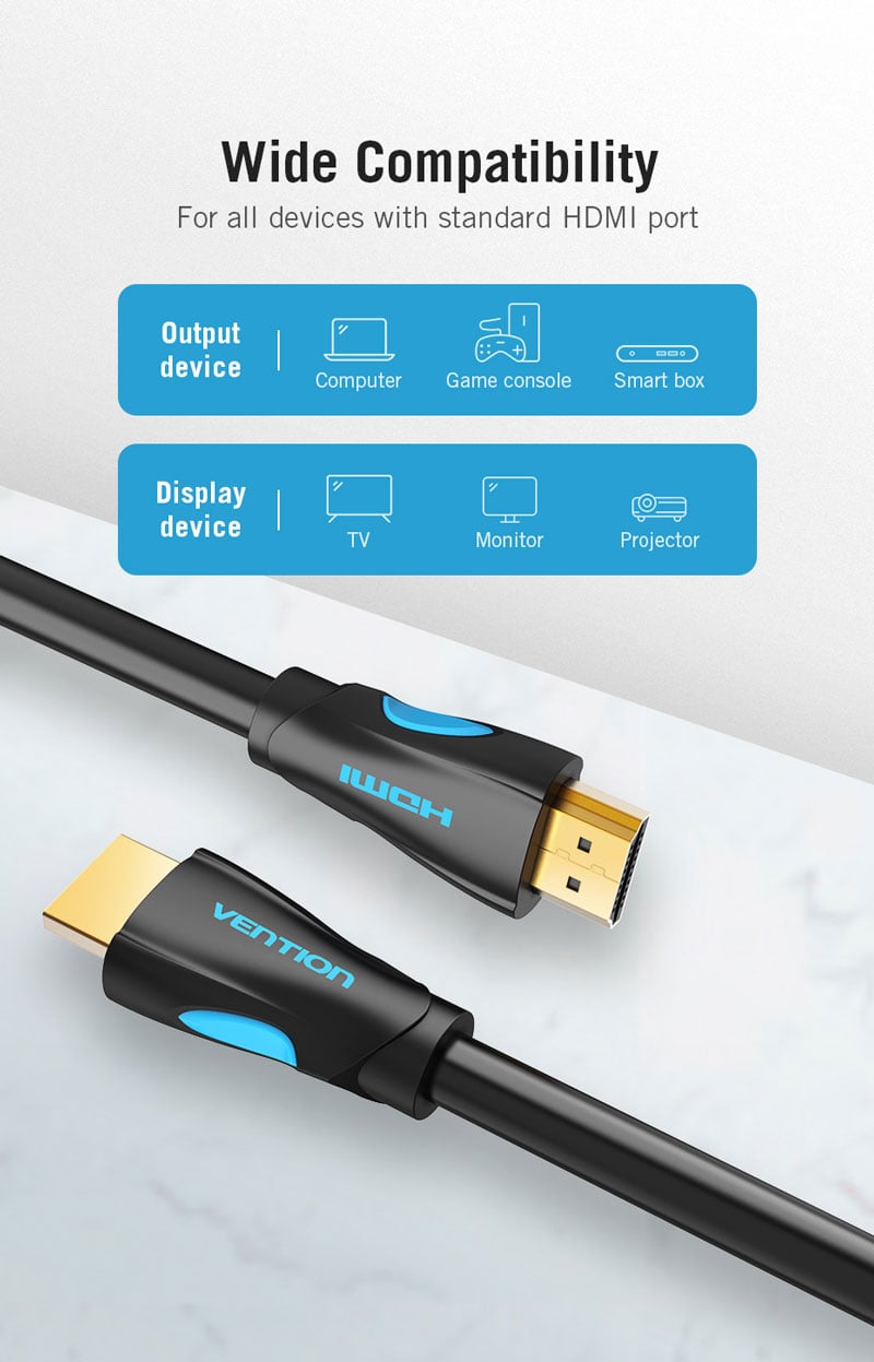 Vention HDMI to HDMI Cable (V.2.0) 1.5M 