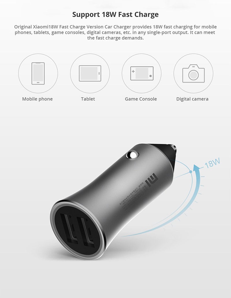 Xiaomi Car Charger Fast Charge Version