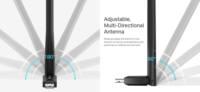 TP-Link Archer T2U Plus AC600 High Gain Wireless Dual Band USB Adapter