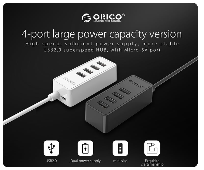 Orico USB 2.0 HUB 4 Ports (W5P-U2)