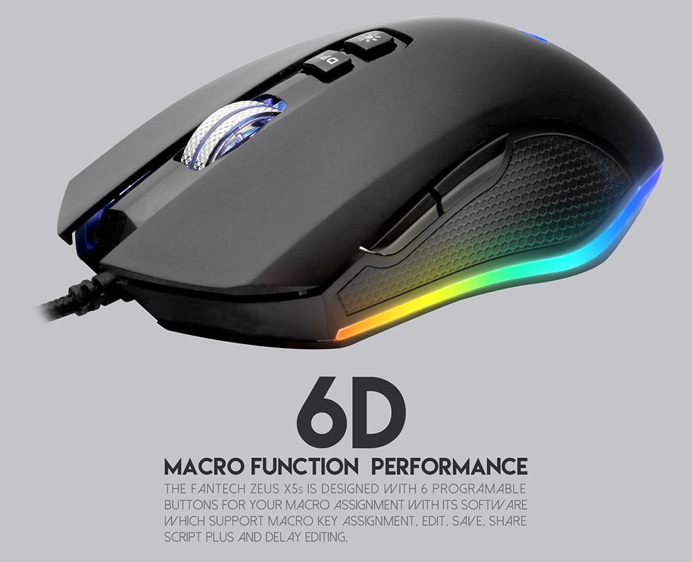 Fantech Gaming Mouse X5s Macro RGB Black