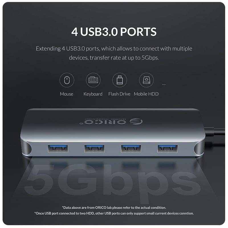 Orico USB3.1 Type-C Adapter Space Gray (MC-U111P) Orico USB3.1 Type-C Adapter Space Gray (MC-U111P)