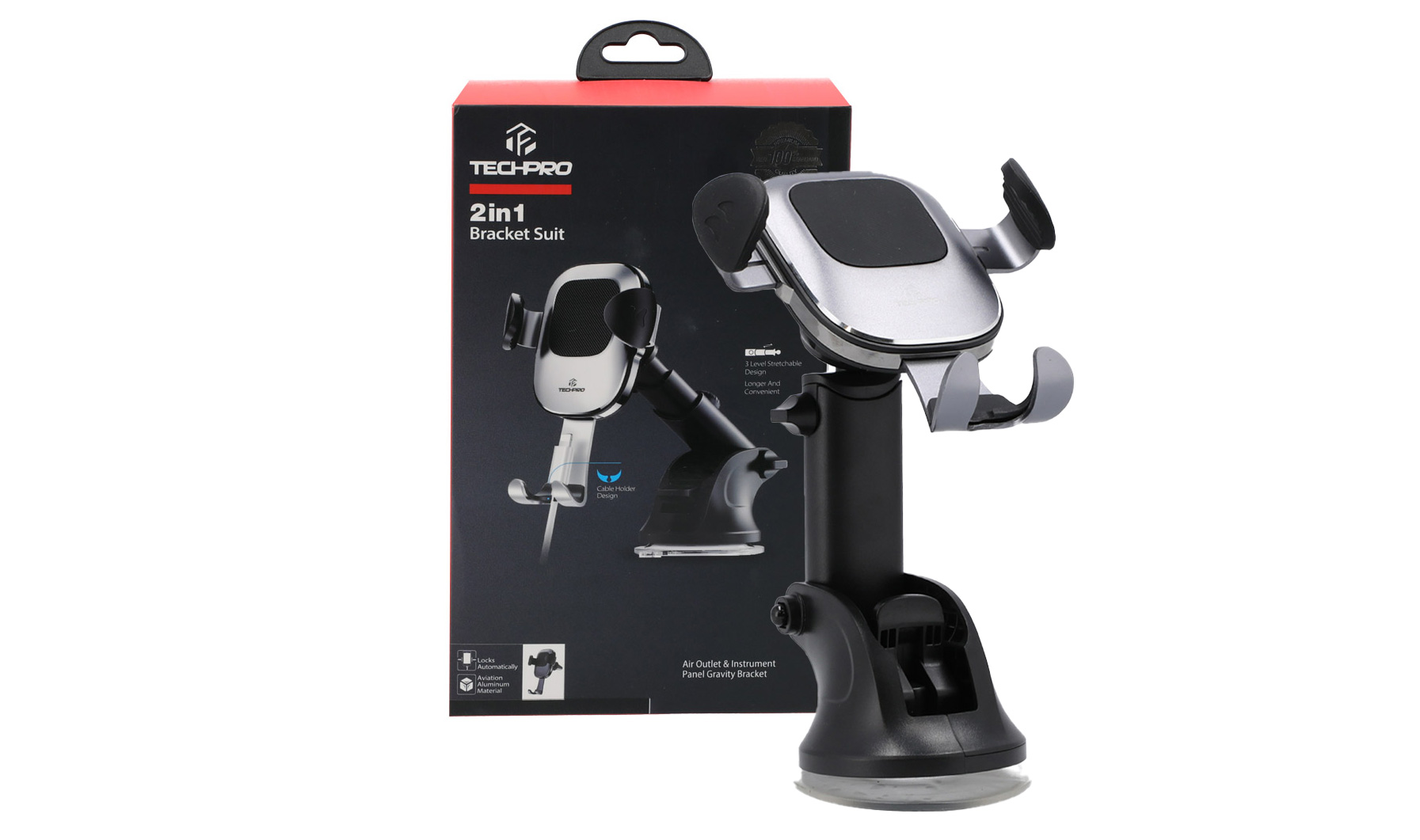 TECHPRO Car Holder Black TECHPRO Car Holder Black