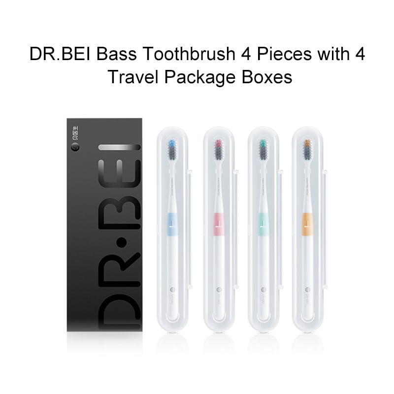 Xiaomi Dr.Bei Bass Toothbrush 4 Pack (4 Colors)