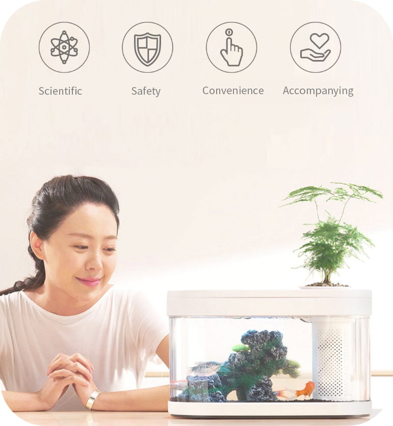 Xiaomi Descriptive Geometry Amphibious Ecological Lazy Fish Tank
