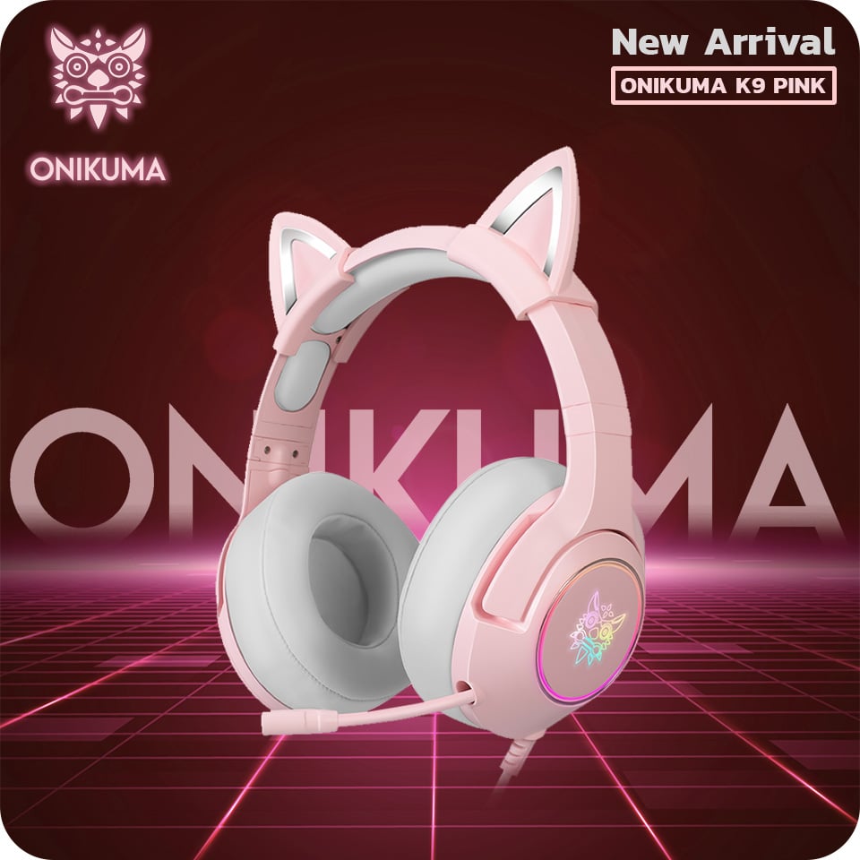 Onikuma Gaming Headset K9 3.5mm Pink