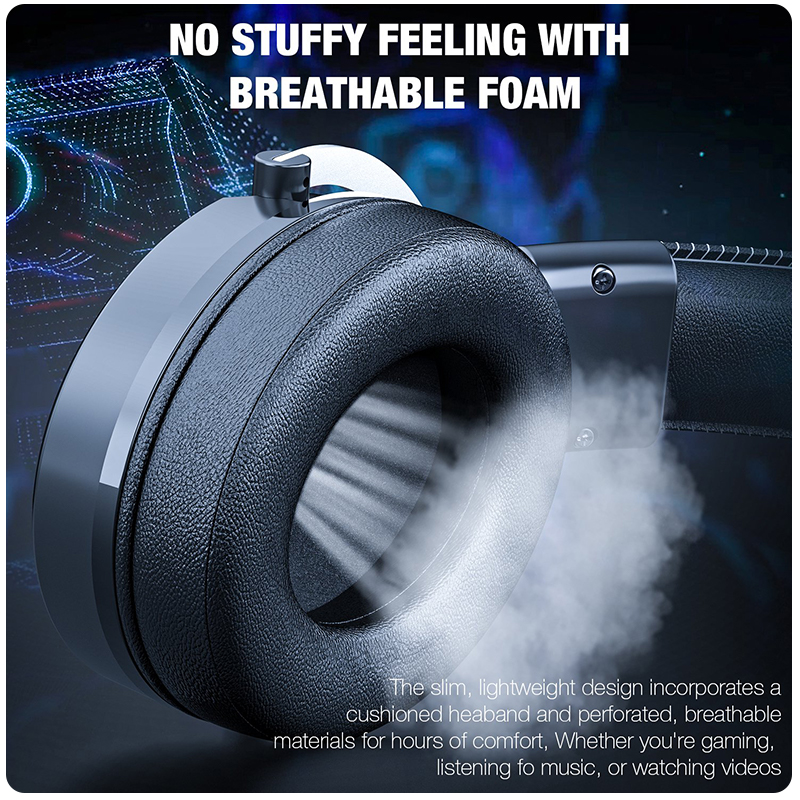 Onikuma Gaming Headset X10 Metal Mesh RGB Black