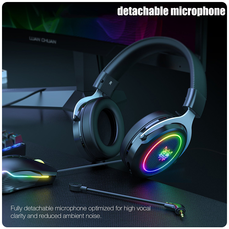 Onikuma Gaming Headset X10 Metal Mesh RGB Black