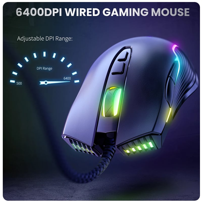 Onikuma Gaming Mouse Mizu Black