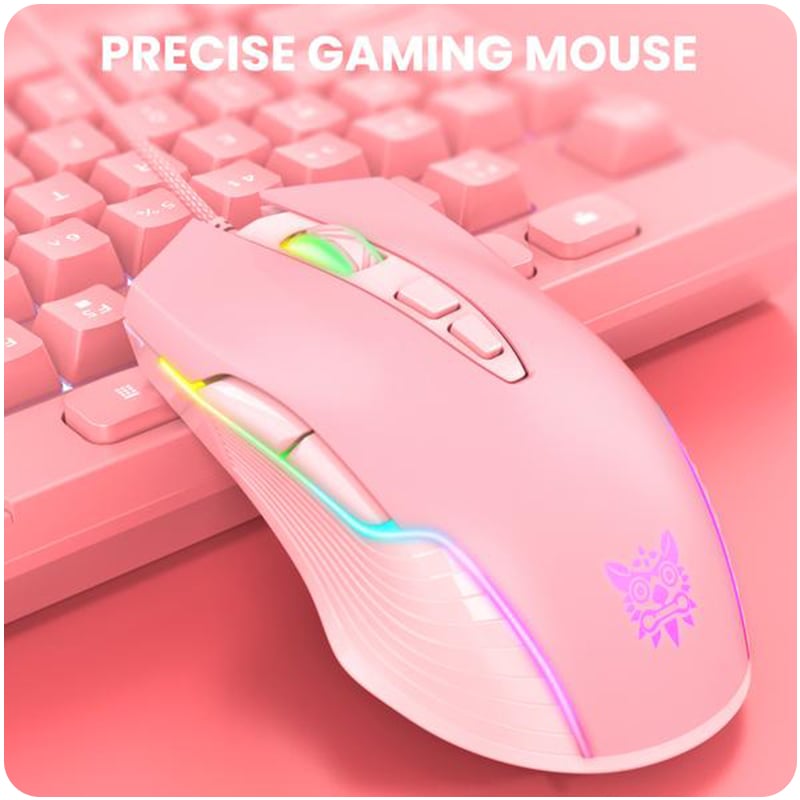 Onikuma Gaming Mouse Sakura Pink