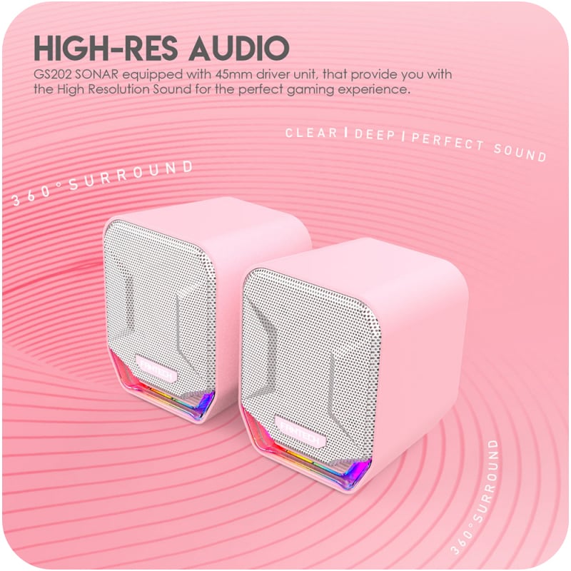 Fantech Gaming Speaker GS-202 RGB PINK (Sakura Edition) Fantech Gaming Speaker GS-202 RGB PINK (Sakura Edition)