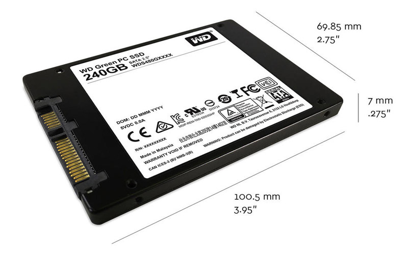 WD SSD 240GB R545MB/s SATA 3D Green 