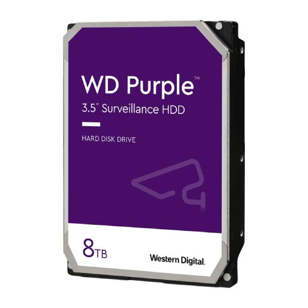 ฮาร์ดดิสก์ WD HDD PC 8TB 5640RPM SATA III (6GB/s) 128MB for CCTV Purple