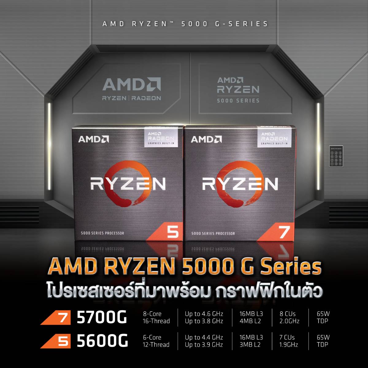 新品未開封】 AMD CPU Ryzen 7 5700G+thefivetips.com