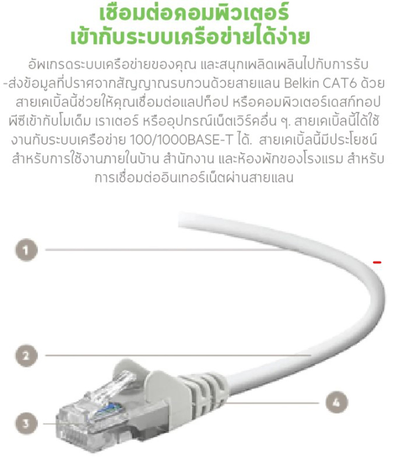 Belkin Network Lan Cat6 RJ-45 5 Meter Blue