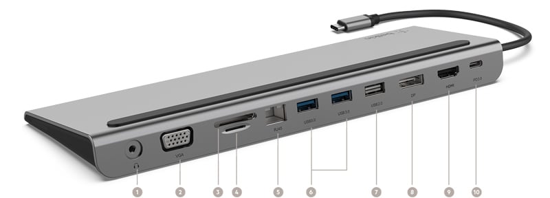 Belkin Connect Type-C HUB 11-in1 Multiport Dock with Power Pass-Thru 100W